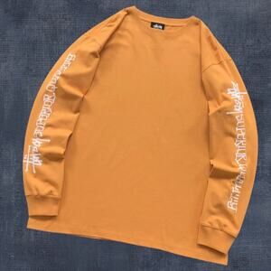 STUSSY Men's Orange Short Sleeve